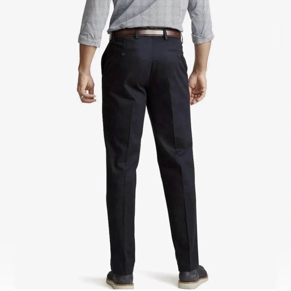 Dockers Classic Fit Signature Khaki Lux Cotton Stretch Pants Navy Size 48x32